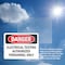 Signmission Electrical Testing Authorized Persons Only Danger Sign, Vinyl Decal, 10in W x 7in L, 2PK OS-2PACK-DS-D-710-L-1786 - alternate 3